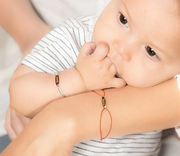 【AURORA GRAN】K18YG Cord Bracelet Oval for Baby