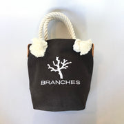 【BRANCHES】珊瑚刺繍入りオリジナルトートバッグ（珊瑚白色刺繍）