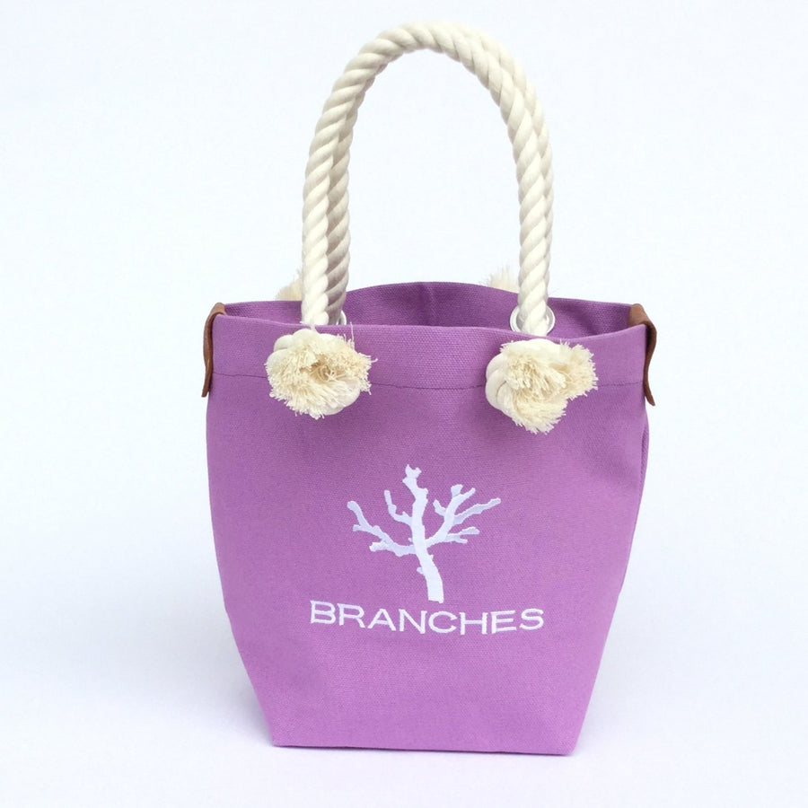 【BRANCHES】珊瑚刺繍入りオリジナルトートバッグ（珊瑚白色刺繍）