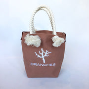 【BRANCHES】珊瑚刺繍入りオリジナルトートバッグ（珊瑚白色刺繍）