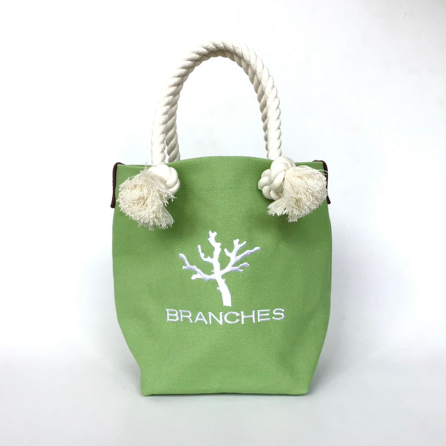 【BRANCHES】珊瑚刺繍入りオリジナルトートバッグ（珊瑚白色刺繍）