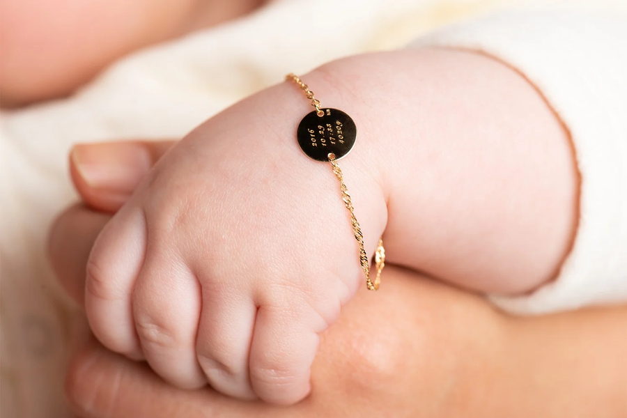 【AURORA GRAN】K18YG Chain Bracelet Round for Baby